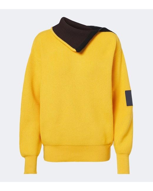 Loewe Yellow Double L Wool-Blend Sweater