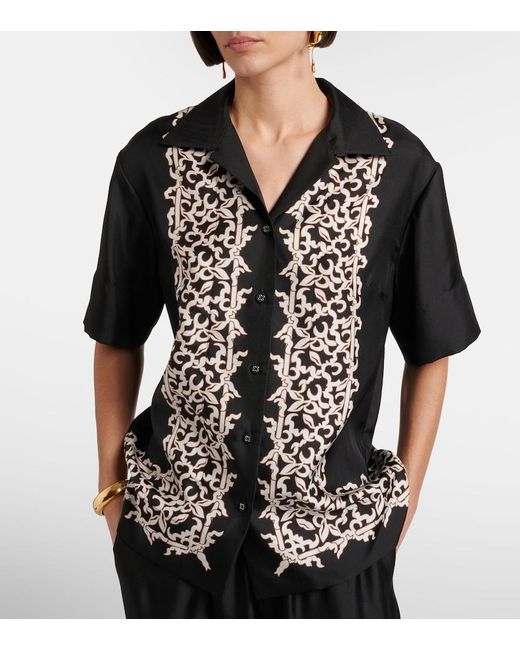 Rebecca Vallance Black Sundia Silk Shirt
