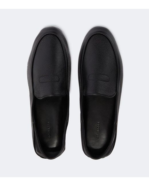 John Lobb Black Kingston Ii Leather Slip-On Shoes for men
