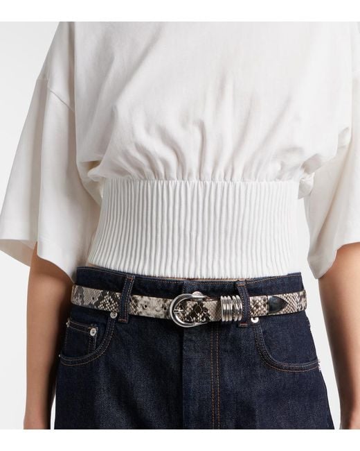 Sportmax White Fosco Cotton Jersey Top
