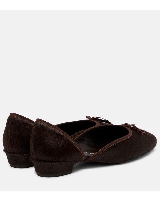 Herbert Levine Black 24/7 Calf Hair D'Orsay Ballet Flats