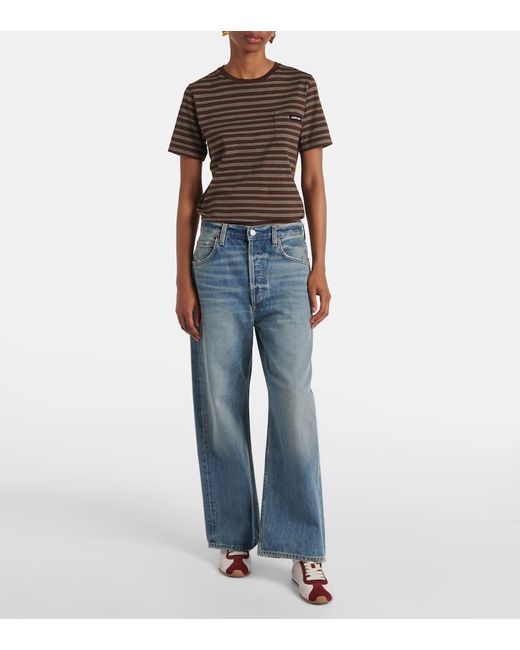 Citizens of Humanity Blue Wide-Leg Jeans Gaucho