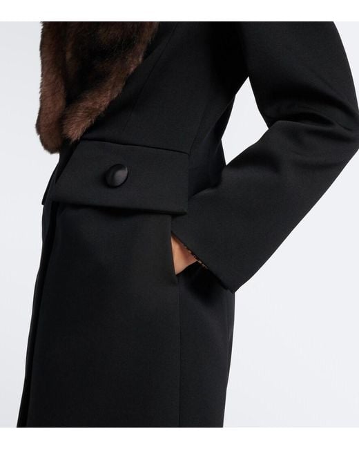 Valentino Black Virgin Wool Coat