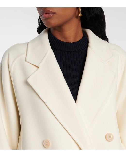 Max Mara White Orma Double-Breasted Wool And Cashmere Jacket