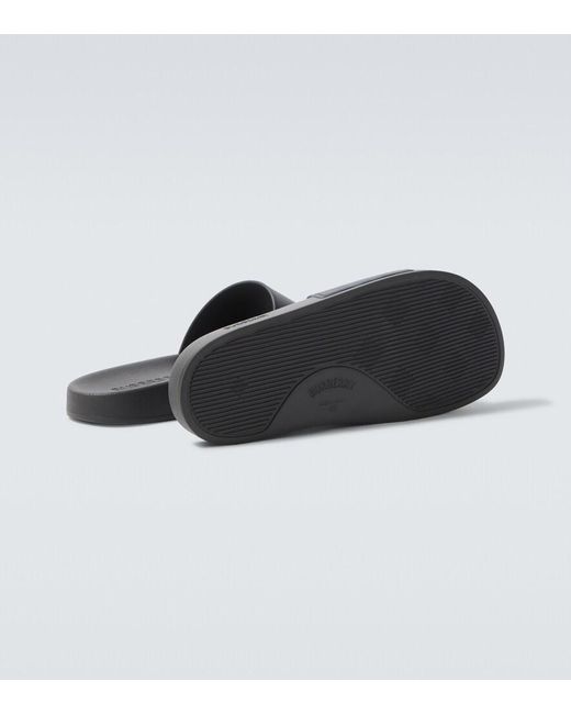 Burberry Black Check Slides for men
