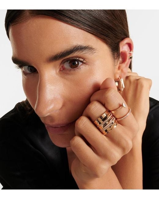 Repossi White Serti Sur Vide 18Kt Rose Ring With Diamonds