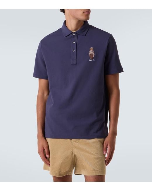 Polo Ralph Lauren Polohemd Polo Bear Aus Baumwoll-Pique in Blue für Herren