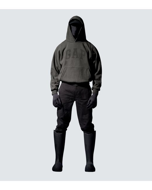 YEEZY GAP ENGINEERED BY BALENCIAGA Dove Cotton-blend Shrunken Hoodie in  Gray for Men | Lyst