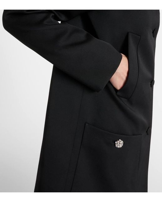 Abrigo con cuello en contraste Prada de color Black