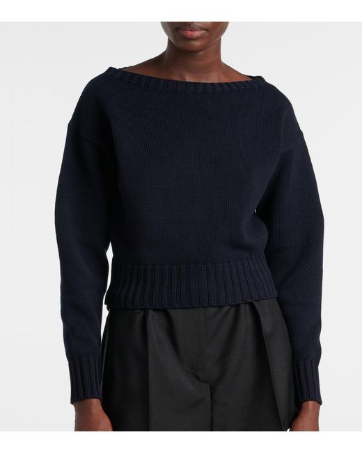 Jersey De Algodon Prada de color Blue
