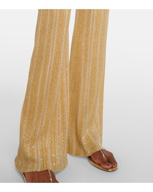 Missoni Natural Zig Zag Lame Straight Pants