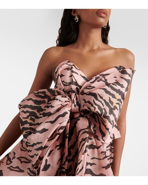Abito Matchmaker Corto Con Fiocco Oversize di Zimmermann in Pink