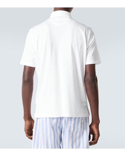 Polo Zero De Jersey De Algodon Fedeli de hombre de color White