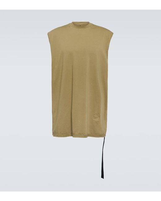 Rick Owens Green Tarp Cotton Jersey T-Shirt for men