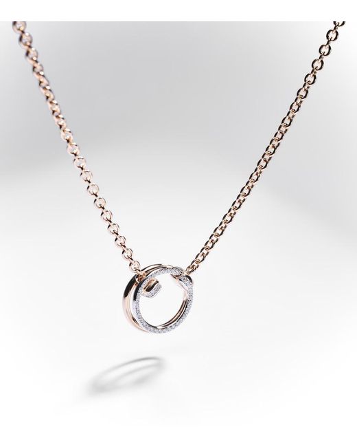 Pomellato Pink Together 18Kt Rose Pendant Necklace With Diamonds