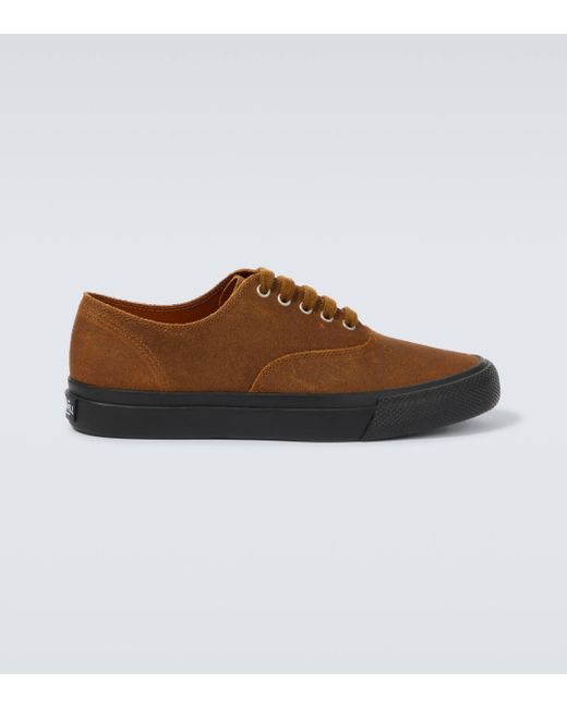 RRL Brown New Norfolk Leather Low-top Sneakers for men