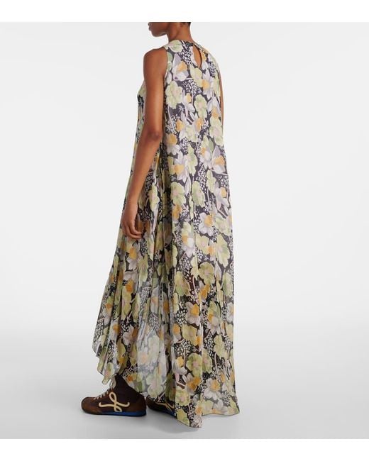 Loewe Metallic Maxikleid Aus Seide