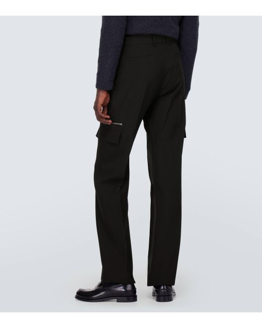 Givenchy Black Virgin Wool Straight Pants for men