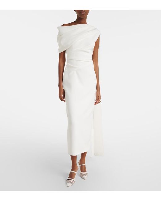 Malone Souliers White Maureen 70 Leather And Mesh Mules