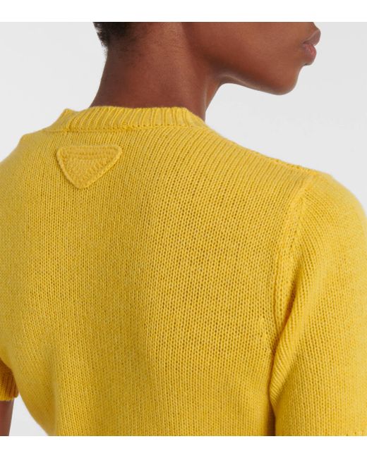 Prada Yellow Cashmere Top