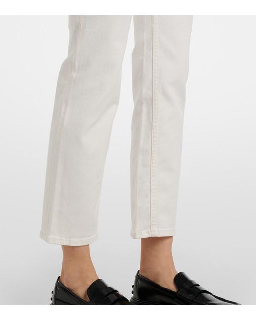 Dorothee Schumacher White High-Rise Straight Jeans