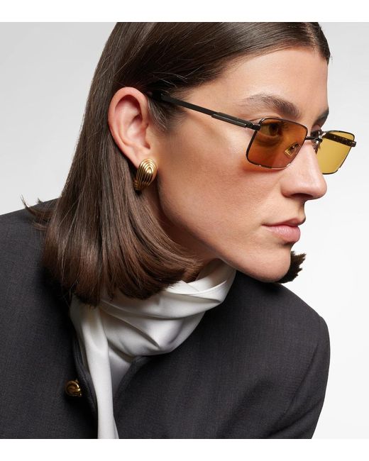 Bottega Veneta Natural Stretch Rectangular Sunglasses