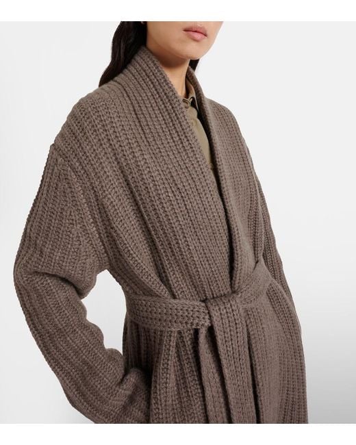 Lisa Yang Brown Jacqueline Cashmere Cardigan