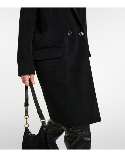 Isabel Marant Black Efegozi Wool-blend Coat