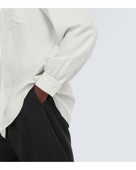 The Row White Kiton Silk Shirt for men