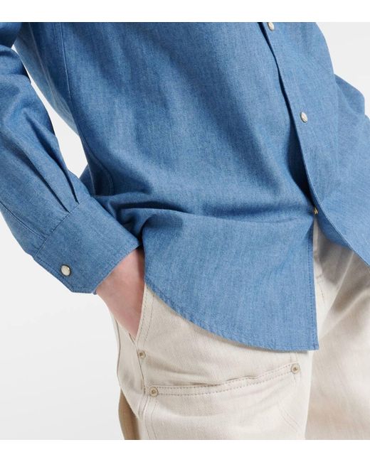 Camicia di jeans di Loro Piana in Blue