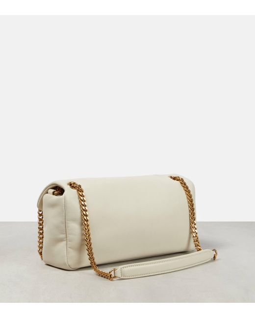 Saint Laurent Natural Calypso Leather Shoulder Bag