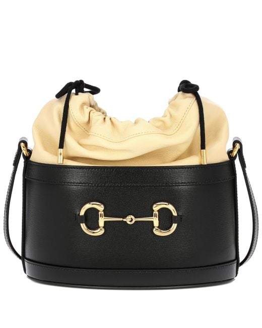 Gucci Black Horsebit 1955 Bucket Bag
