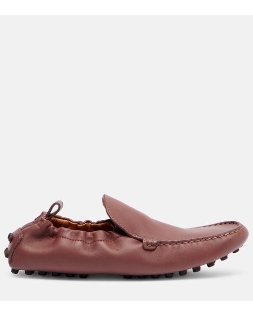 Tod's Brown Gommino Leather Loafers