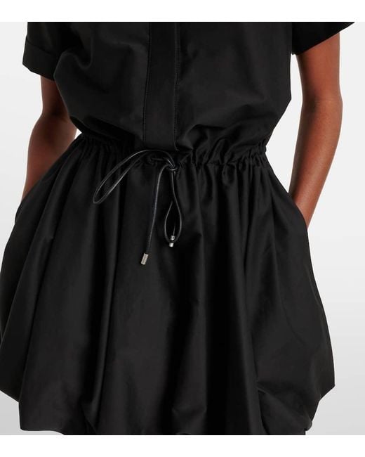 Loewe Black Minikleid Balloon Aus Gabardine