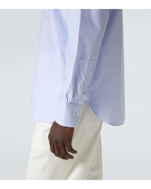 Zegna Blue Cotton Shirt for men
