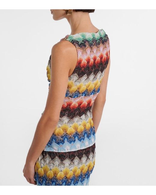 Missoni Multicolor Gathered Lame Top