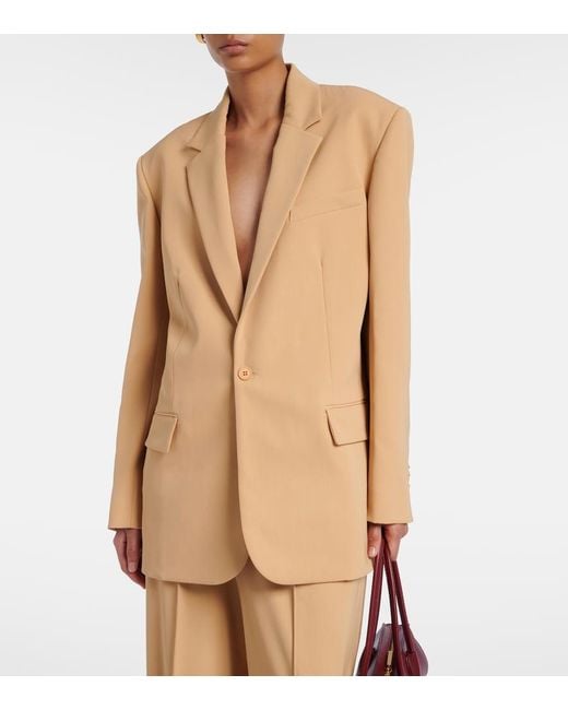 Wardrobe NYC Natural Oversized Wool Blazer