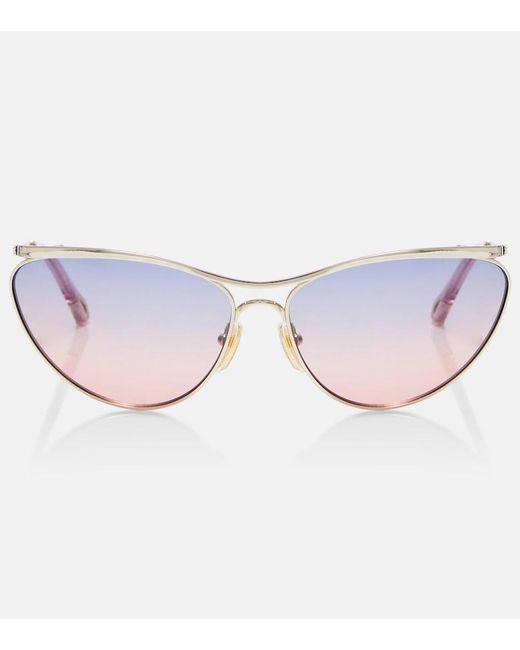 Chloé Pink Fashion Show Cat-Eye Sunglasses