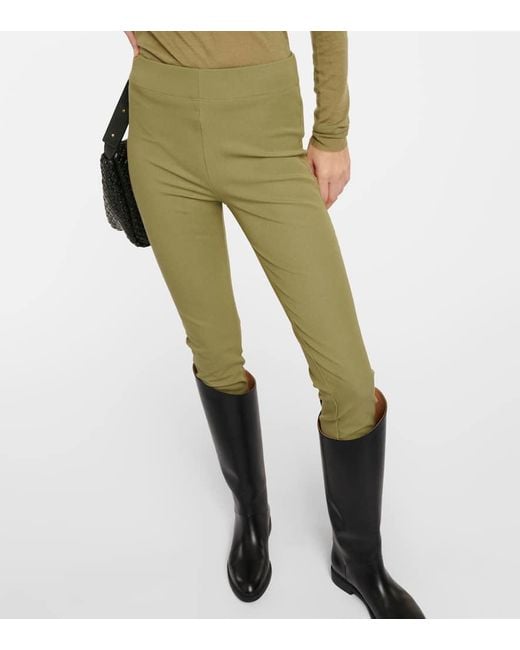 Joseph Green Mid-Rise Gabardine Leggings