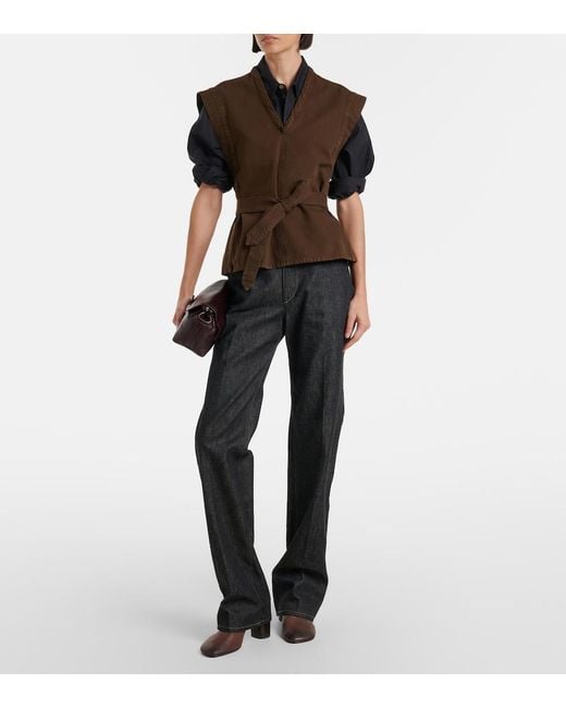 Lemaire Black Gear Small Leather Shoulder Bag