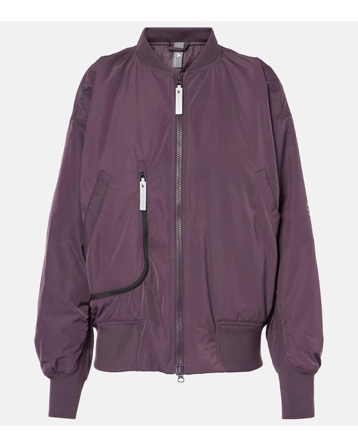 Chaqueta bómber con logo estampado Adidas By Stella McCartney de color Purple