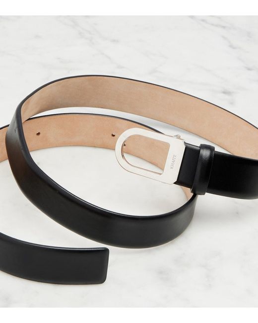 Khaite Black Saddle 30Mm Leather Belt