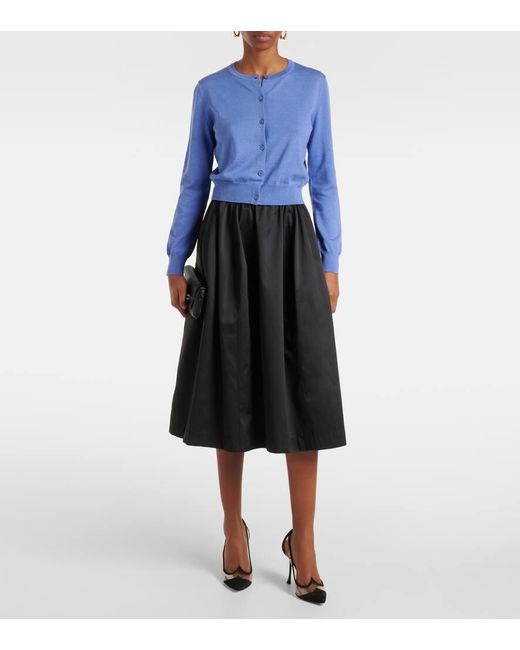 Cardigan Cropped di Carolina Herrera in Blue