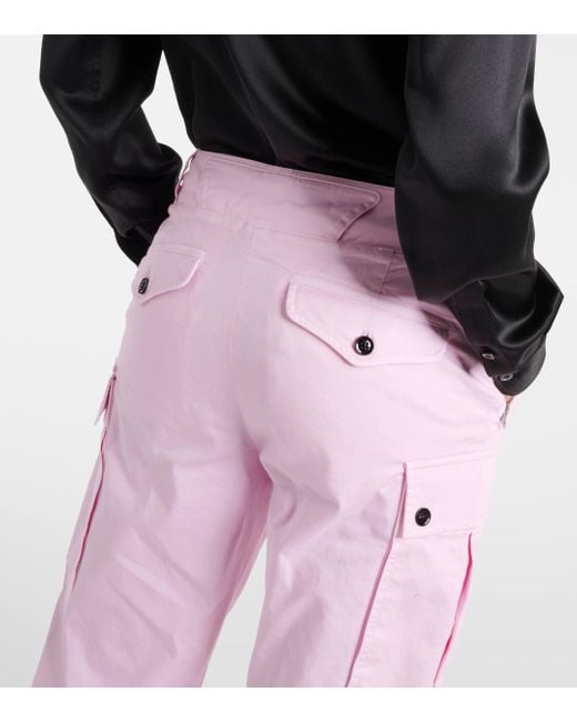 Tom Ford Pink Cotton Cargo Pants