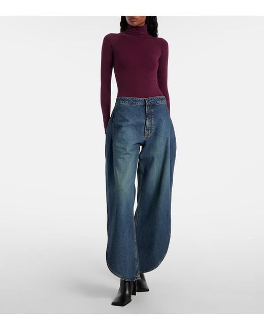 Alaïa Purple Second Skin Bodysuit