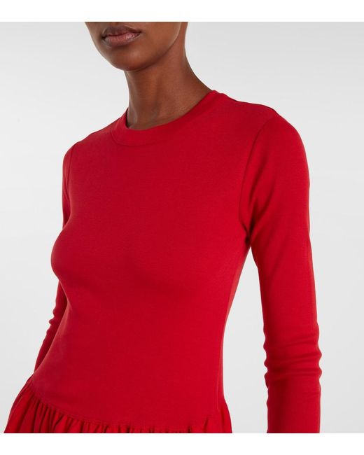 Polo Ralph Lauren Red Cotton Midi Dress