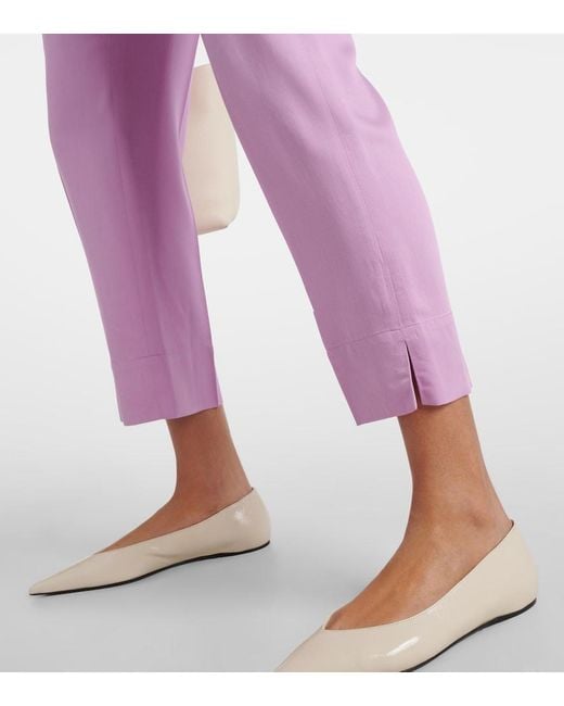 Joseph Pink Tottenham Cropped Straight Pants
