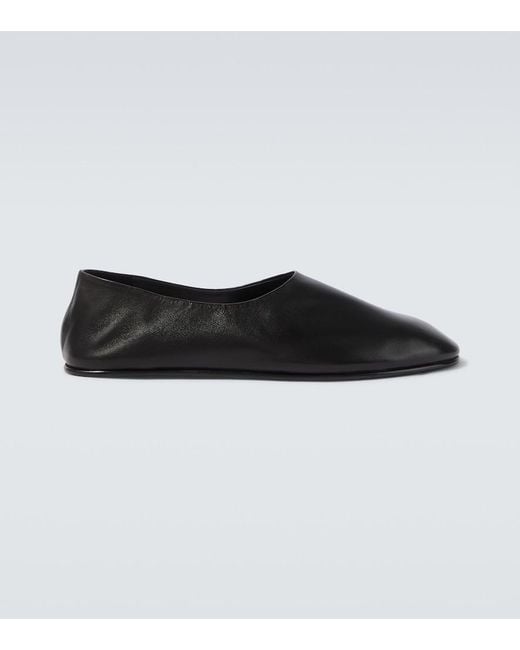 Fear Of God Black Ballerino Leather Slip-On Shoes for men