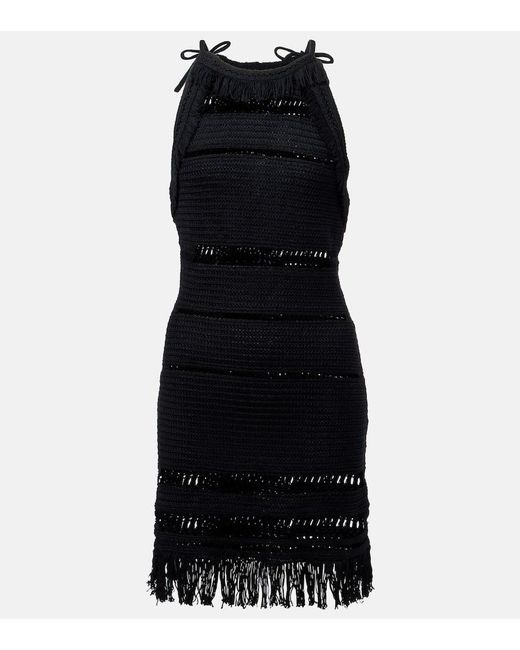 Isabel Marant Black Minikleid Araliage Aus Makramee