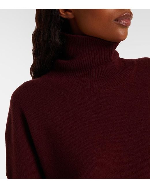 Pull A Col Roule En Laine Melangee Rohe en coloris Red